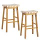 Costway - Woven Saddle Stools Set of 2 31