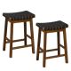 Costway - Woven Saddle Stools Set of 2 25.5