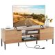 Costway - 2-Door TV Stand with Charging Station Media Entertainment Center for TVs up to 65