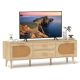 Costway Rattan TV Stand for 65-Inch TV 59