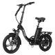 Actbest - Cityrun City Commuting Electric Bike Step Thru Folding Ebike w/ 30mi Max Range 20mph Max Speed 500w Peak Power - One Size - Black