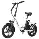Actbest - Cityrun City Commuting Electric Bike Step Thru Folding Ebike w/ 30mi Max Range 20mph Max Speed 500w Peak Power - One Size - White