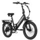 Actbest - Speedy ST Commuting Electric Bike Step Thru Folding Fat Tire Ebike w/ 40mi Max Range 20mph Top Speed 750w Peak Power - One Size - Black