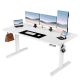 EXRACING - 48 x 24 Inches Gaming Desk Height Adjustable Ergonomic Home Office Computer Desk - White