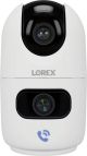 Lorex - 2K Dual-Lens Indoor Pan-Tilt Wireless Camera - White