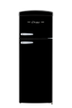 Unique Appliances - Classic Retro 7.5cu.ft Top Freezer Refrigerator - Midnight Black
