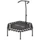 Upper Bounce Machrus Upper Bounce 40 in. Mini Trampoline with Adjustable TShaped Handrail - Hexagonal Rebounder Fitness Trampoline SK-HX40