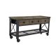 Duramax Building Products 72 in x 24 in. 3-Drawer Rolling Industrial Workbench with Wood Top, Aged Macadamia