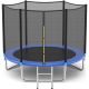 SKONYON 10 ft. Round Trampoline with Safety Enclosure Net and Ladder SK-88131