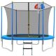 8 ft. Round Trampoline for Kids with Safety Enclosure Net, Basketball Hoop and Ladder CUU-0046AAC