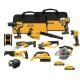 DEWALT 20-Volt Max Lithium-Ion 10-Tool Cordless Combo Kit with Two 2.0 Ah Batteries, Charger and 2 Bags
