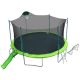 Sudzendf 16 ft. Green Trampoline with Slide and Football Goal TOUTD1231
