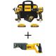 DEWALT ATOMIC 20V MAX Lithium-Ion Cordless 2-Tool Combo Kit and Reciprocating Saw with (2) 2Ah Batteries, Charger and Bag