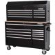 Husky Modular 52 in. W 10-Drawer Black Mobile Workbench Cabinet with 8-Drawer Top Tool Chest