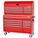 Husky Modular 52 in. W 10-Drawer Red Mobile Workbench Cabinet with 52 in. 8-Drawer Top Tool Chest