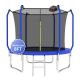 SUNRINX 8 ft. Blue Round Outdoor Trampoline with Safety Enclosure MG52-6-TP