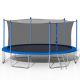 SUNRINX 14 ft. Blue Round Trampoline with Safety Enclosure MG65-21-DSJ