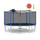 HONEY JOY 14 ft. Trampoline with Basketball Hoop Outdoor Recreational Trampoline w/Enclosure Net and Ladder TOPB006734