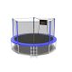 Zeus & Ruta 14 ft.Trampoline for Kids with 5 Safety Enclosure Poles Round Outdoor Recreational Trampoline in Blue W1116-LTBL