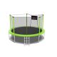 Zeus & Ruta 14 ft.Trampoline for Kids with 5 Safety Enclosure Poles Round Outdoor Recreational Trampoline in Green W1116-LTGN