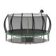 16 ft. Outdoor Round Green Trampoline Basketball Hoop, Ladder, Shoe Bag and Galvanized Anti-Rust Coating FCBF11-291