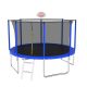 12FT Outdoor Round Blue Trampoline with Safety Enclosure Net, Heavy-Duty Jumping Mat and Spring Cover Padding FCBF11-344