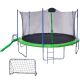 16 ft. Trampoline Slide ,Outdoor Trampoline for Kids and Adults with Enclosure Net and Ladder, football goal, backboard MM-W285S00017