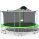 16 ft. Trampoline with Basketball Hoop Outdoor Trampolines with Ladder and Safety Enclosure Net for Kids and Adult Green ML-W285S00377