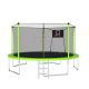 Tenleaf 14 ft. Outdoor Round Green Trampoline with Basketball Hoop FCBF12-361