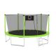 14 ft. Outdoor Trampoline with Basketball Hoop, Enclosure Net and Ladder for Kids and Adults, Green LM-W1163120242