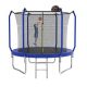 Boosicavelly 8 ft. Blue Galvanized Anti-Rust Outdoor Round Trampoline with Basketball Hoop and Enclosure Net BOMERTP53-BL