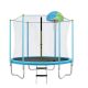 Flynama 8 ft. Round Outdoor Recreational Trampoline for Kids in Blue DJ-310681AAC