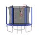 Sudzendf Blue 8 ft. Outdoor Trampoline for Kids and Adults with Enclosure Net KIKIO203861