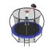 Sudzendf Blue 10 ft. Outdoor Trampoline for Kids and Adults with Enclosure Net KIKIO203866