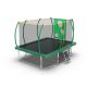 Tenleaf 14 ft. Outdoor Rectangular Green Trampoline with Safety Enclosure Net FCBF12-637