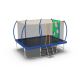 Tenleaf 14 ft. Outdoor Rectangular Blue Trampoline with Safety Enclosure Net FCBF12-638