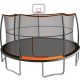 JUMPKING 15ft Trampoline 7 Legs/7 Poles with Basketball Hoop, Heavy Duty Backyard Trampoline for Kids and Family JK157P3UBHV2-C2