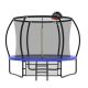10 ft. Outdoor Recreational Trampoline with Basketball Hoop Enclosure Net Ladder for Kids Adults for Garden, Blue LM-ZEG120