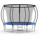 12ft. Outdoor Simple Deluxe Recreational Trampoline with Enclosure Net Ladder for Kids Adults for Garden, Black&Blue LM-ZEG126
