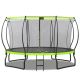 14 ft. Round Outdoor Balance Fitness Training Trampoline with Composite Bars, Safety Fence Net, Ladder and 8 Wind Stakes LQ-S06AAF