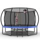 Sudzendf 14 ft. Outdoor Trampoline with Safety Enclosure Net, Ladder and AntiRust Coating, Blue KIKIO204436