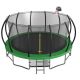 Sudzendf 15 ft. Outdoor Trampoline with Safety Enclosure Net, Ladder and AntiRust Coating, Green KIKIO204438