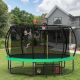 14 ft. Outdoor Recreational Trampoline with Fence with Ladder and Anti-Rust Coating, ASTM Certified Outdoor Trampoline LQ-K00073