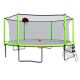 Sudzendf 16 ft. Trampoline with with Soccer Goal Basketball Hoop pump and Ladder, Green KIKIO204518