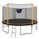 Huluwat 14 ft. Powder-coated Advanced Trampoline with Basketball Hoop Inflator and Ladder, Orange S-P184997