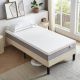 VECELO Twin Size White Mattress, Pressure Relief Medium Firm Feel Memory Foam 7.9 in. Bed-in-a-Box Mattress 0M08-T01-WHT