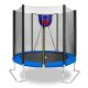 8FT Trampoline with Soft Basketball Board, Ball, and Inflator-Blue, 4 L-Shaped Legs, ASTM & CPC Certified XB-J11119