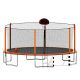 16FT Trampoline with Basketball Hoop, Soccer Goal, Pump, and Ladder-Orange, Inner Safety Enclosure, ASTM & CPC Certified XB-J11124