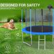 SUNRINX 14 ft. Outdoor Trampoline with Basketball Hoop and Safety Net LBC-75845BL