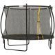 Soozier 8 ft. Outdoor Trampoline with Net Enclosure, Curved Poles and Safety Spring Cover, ASTM Approved, Black A71-045V00BK